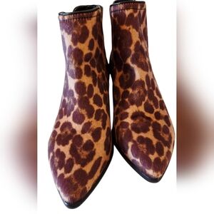 Nine West Leopard Print Ankle Boots